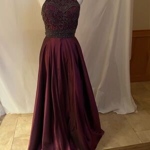 Sherri Hill Deep Red Prom Dress